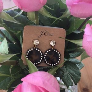 J. CREW ✨Tortoise shell and crystal earrings
